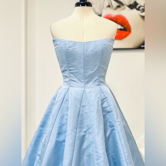 MARKARIAN Fiorela Light Blue Strapless Midi Dress - Picture 6 of 13